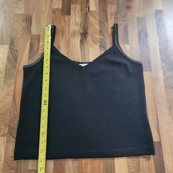 St.‎ John Evening Santana Knit Studded Black Tank Top Size Small - Picture 7 of 9